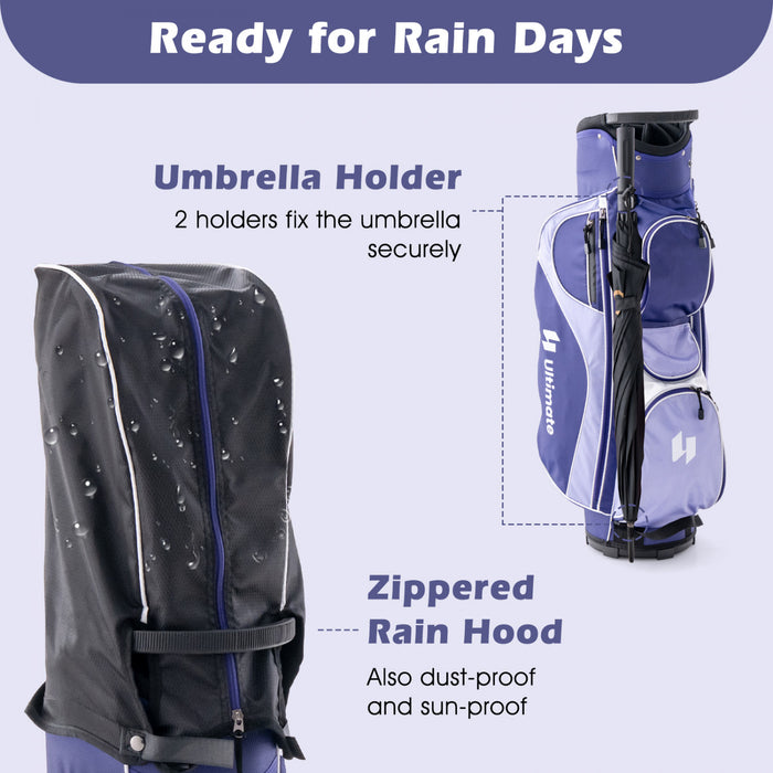 Ultimate Femmes Complete Golf Club Set Golf Club Package Set W / Capuchon De Pluie, Main Droite Violet