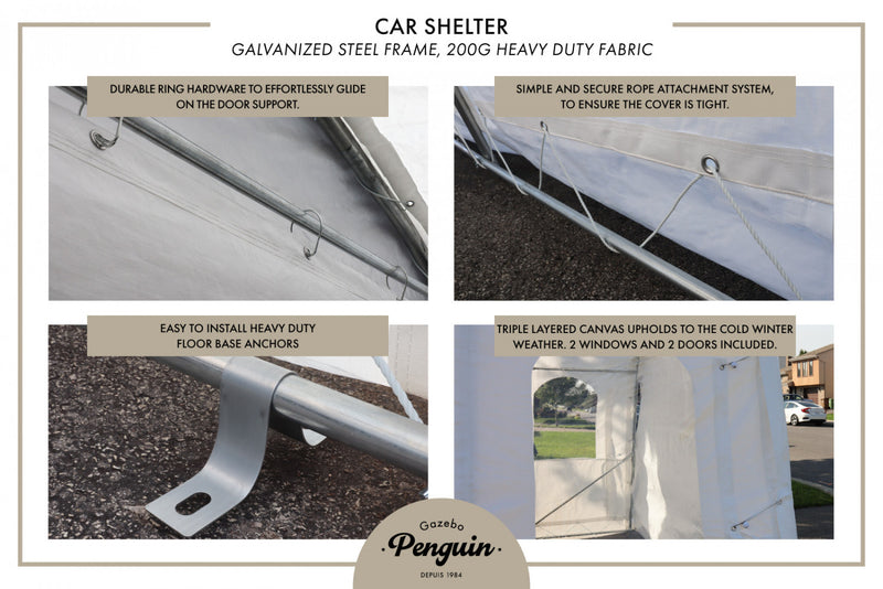 Gazebo Penguin abri simple 11 pi. x 16 pi.