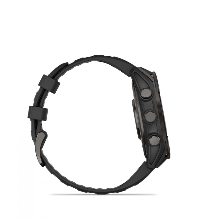  Carbon Gray Dlc Titanium With Black/pebble Gray Silicone Band