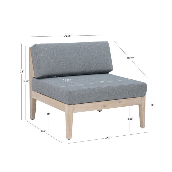 Fauteuil de terrasse Summerlyn en tissu pour l’intérieur et l’extérieur - naturel