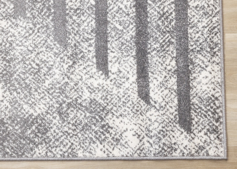 Carpette Covington à motifs de lignes géométriques vieillies pour l'intérieur - 6 pi 7 po x 9 pi 10 po