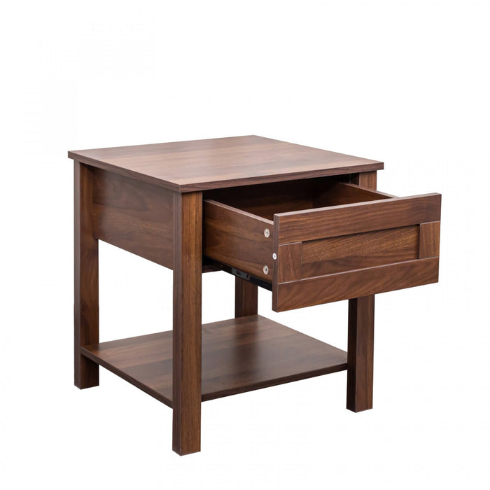Table Basse à Plateau Surélevé et Table de Bout Brun Strauss, 2 Mrcx