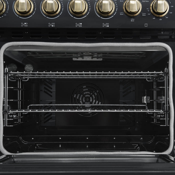Cuisiniere electrique Paolo 48 pouces, noire, 6,7 pi³ - FFSEL6011-48BLK