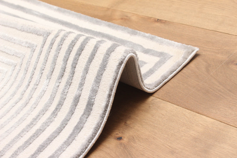 Tapis Contemporain/Moderne Ramona 5'0\" x 8'0\" en Gris