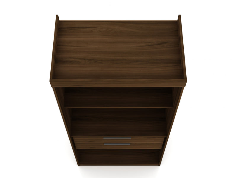 Armoire contemporaine moderne Mulberry 36\" en brun chataigne - Lot de 2