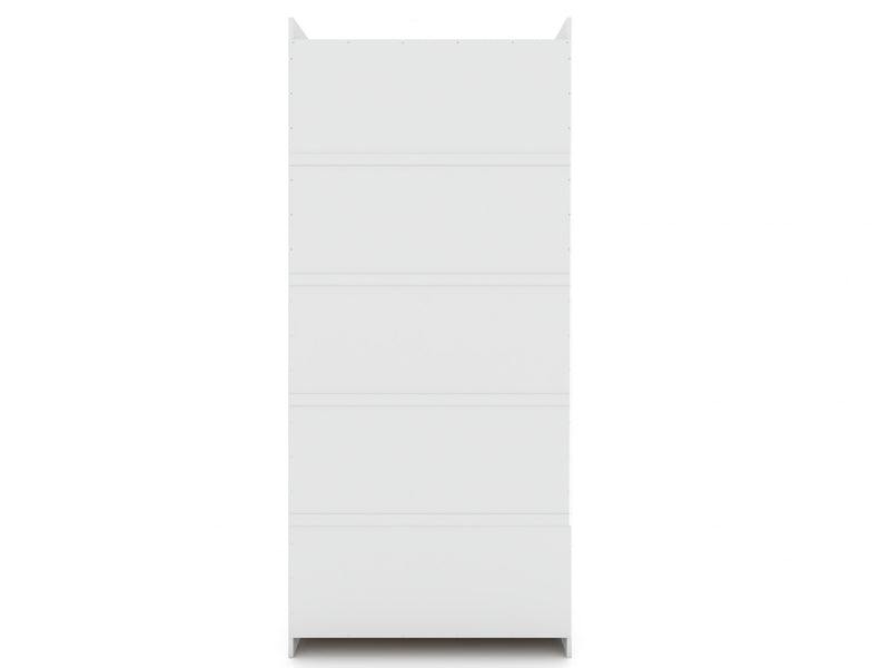Armoire penderie contemporaine moderne Mulberry 2 pieces en blanc