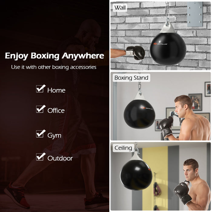 Goplus 18\" 110lbs Eau Lourde Remplie Poinconnage Aqua Formation Sac De Boxe A La Maison Crochet De Gym