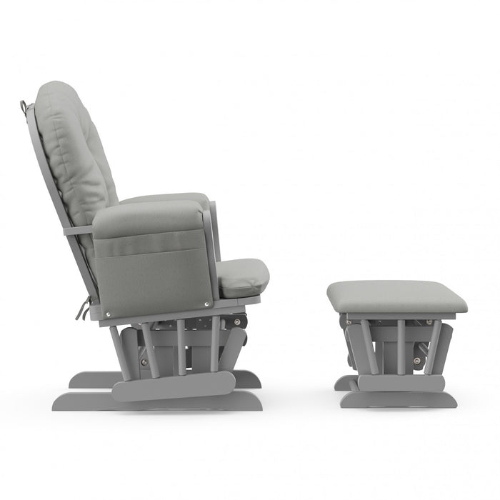 Storkcraft Hoop Fauteuil bercant et pouf - Gris galet avec gris clair