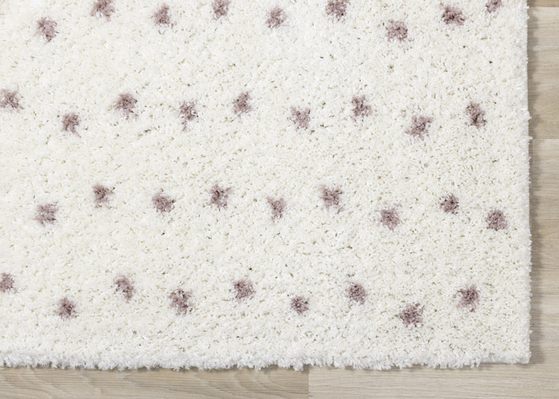 Carpette douce Taylor à motif de pois - 5 pi 3 po x 7 pi 7 po