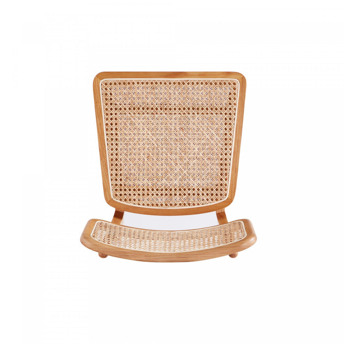Chaise de salle a manger en bois style industriel Giverny, finition naturelle - Lot de 4