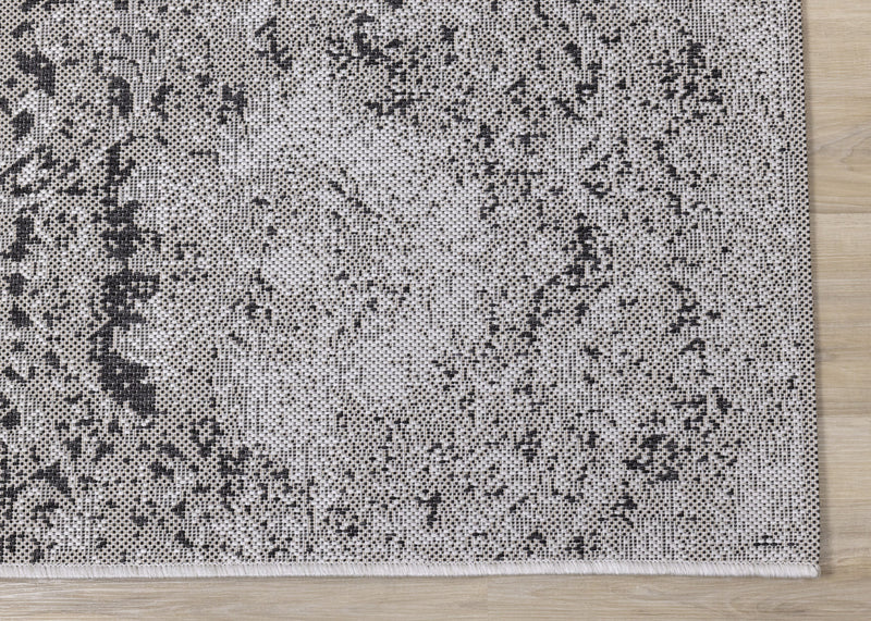 Carpette Jackson à motif damassé vieilli pour l'intérieur et l'extérieur - 7 pi 10 po x 10 pi 6 po