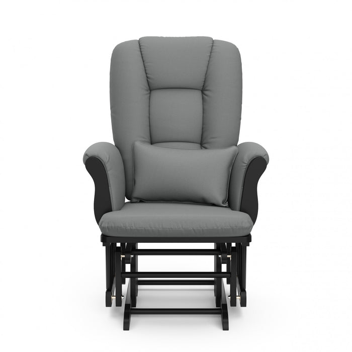 Storkcraft Tuscany Fauteuil bercant et pouf - Blanc avec gris