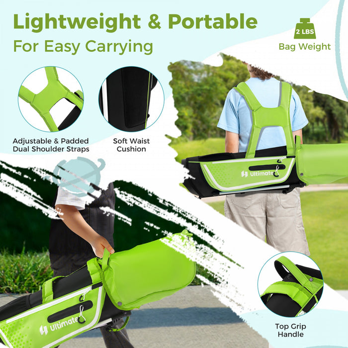 Ultimate Kids Golf Practice Set Junior Complete Golf Club Set Pour Enfants Ages De 8 A 10 Ans Vert