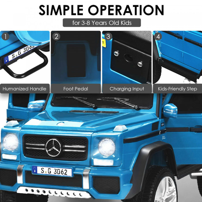 12v Autorise Mercedes-benz Enfants Roulent Sur La Voiture Rc Vehicules Motorises W / Trunk Navy