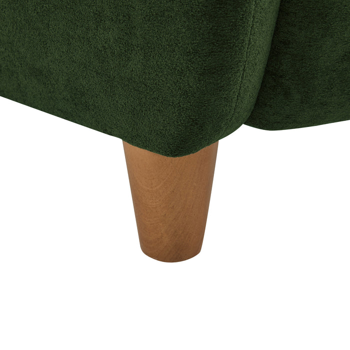 Sophia Fauteuil confortable rembourre avec dossier a oreilles, vert olive