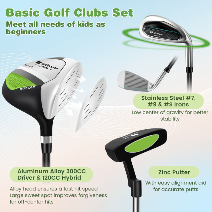 Ultimate Junior Complete Golf Club Set Pour Enfants Ages De 11 A 13 Ans