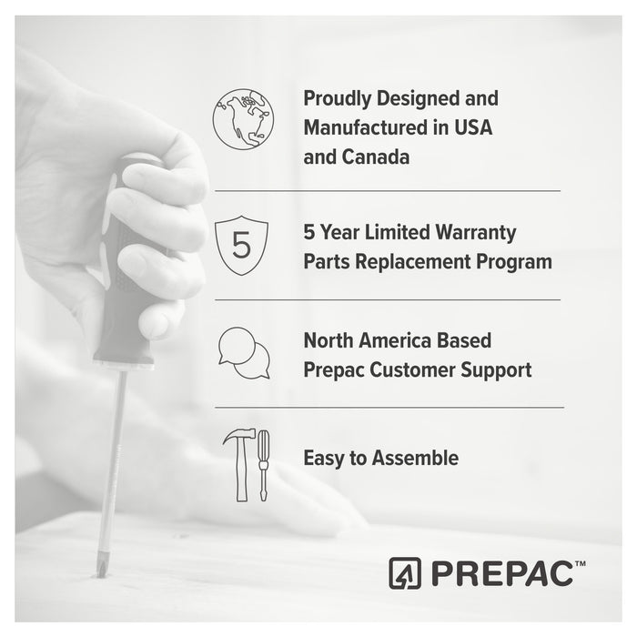 Armoire d’appoint de rangement Elite Premium Home avec 5 tablettes - blanche