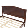 Benson Queen Size Solid Wood Platform Bed with Stylish Headboard, Brown | Lit plateforme Benson en bois massif format Queen avec tete de lit elegante, brun