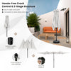 Costway 15FT Double-Sided Patio Market Umbrella Large Crank Handle Vented Outdoor Twin