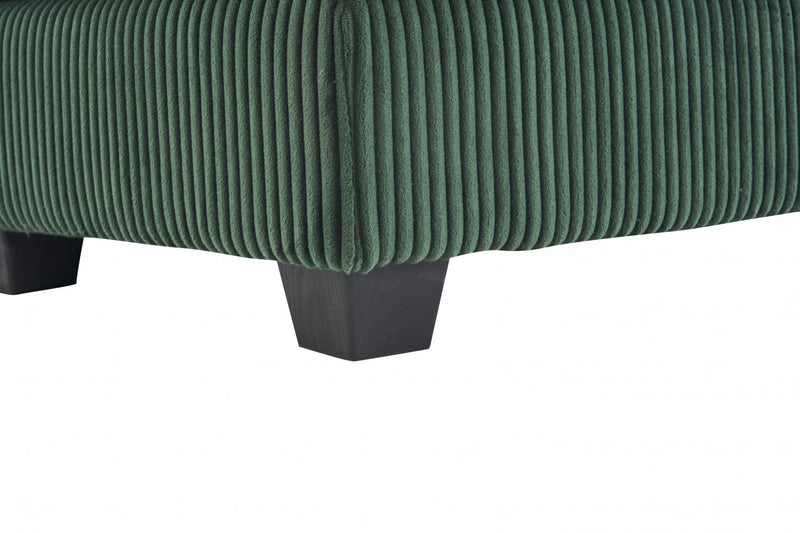 Liam Canape d'interieur moderne en velours cotele 46,9\" avec 2 coussins moelleux, Vert