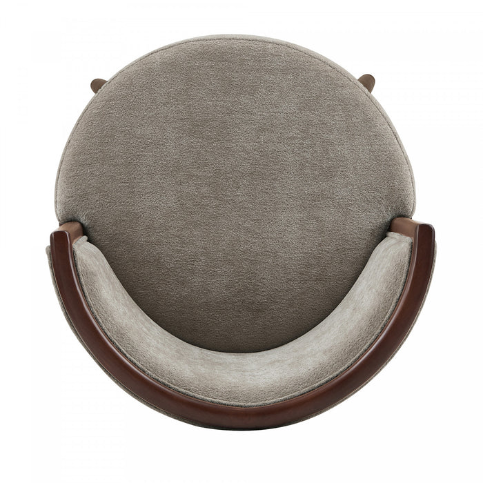 Tabouret de bar moderne en bois avec assise rembourree, coloris colombe, Evalyn