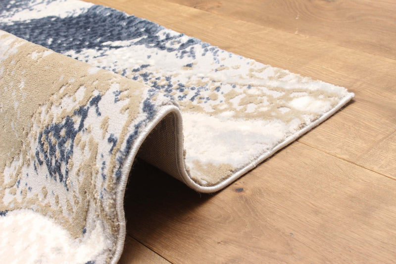 Tapis Contemporain/Moderne Bloom 5'0\" x 8'0\" en Bleu