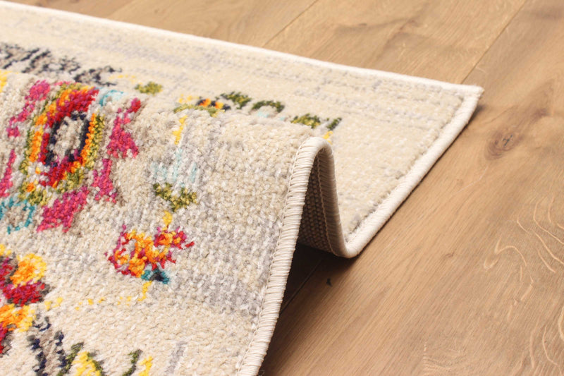 Tapis de Couloir Traditionnel Rosa 2'8\" x 8'2\" en Ivoire