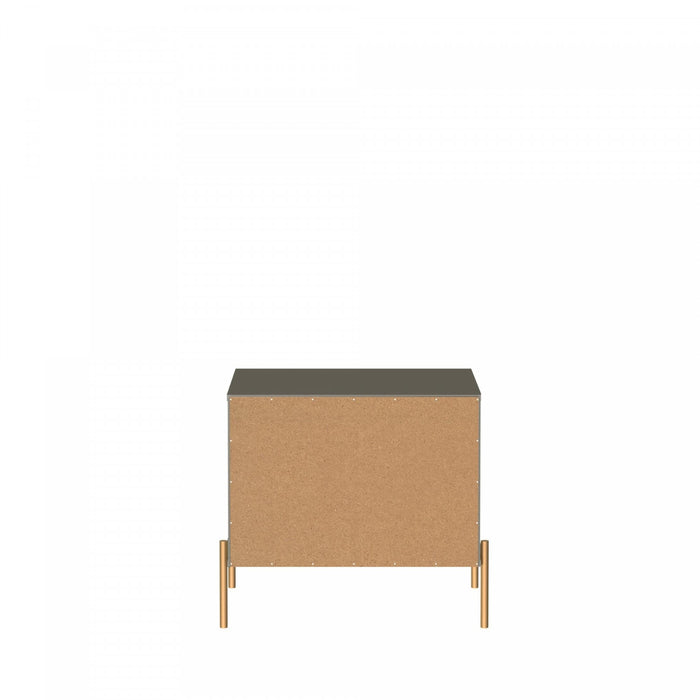 Table de nuit Jasper Moderne 25\" en gris sauge (2 tiroirs) - Lot de 2