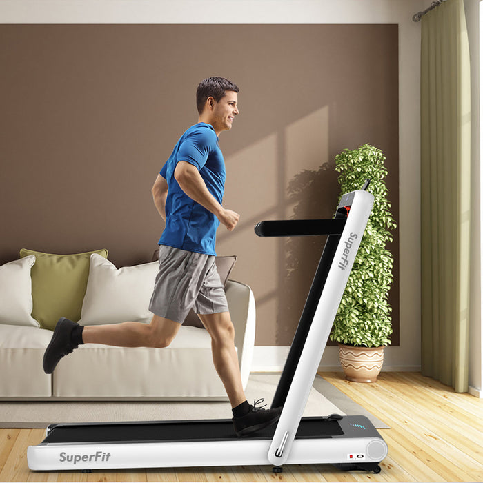 Tapis De Course Pliant 2 En 1 16km/h Superfit – Avec Bluetooth Et Controle Via App