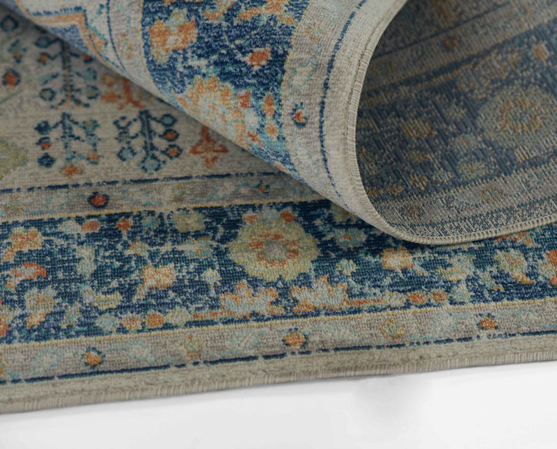 Tapis Traditionnel Kinsley 5'3\" x 7'3\" en Bleu