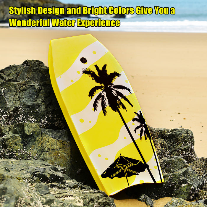 Goplus Body Board 33'' Super Lightweight Surfing Board W/leash Xpe Deck Eps Core