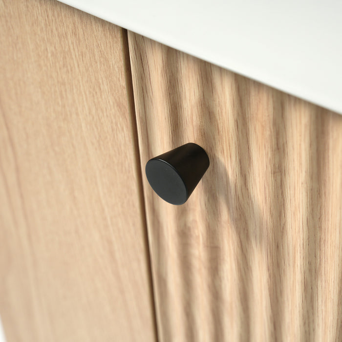 Evelyn Meuble-Lavabo Moderne avec Vasque en Ceramique et Rangement Intelligent, Naturel