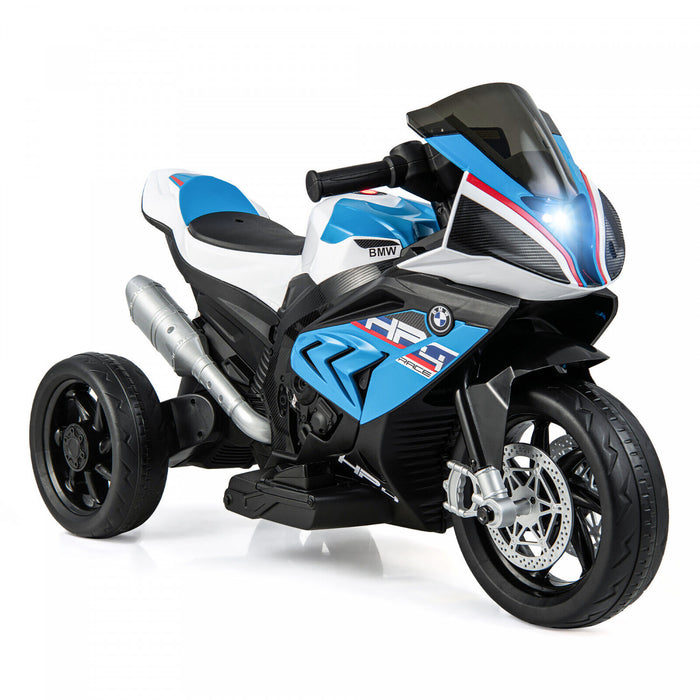 Costway 12v Enfants Rouler Sur La Moto Bmw 3 Roues Electriques Sous Licence Jouet W / Lumiere Et Musique Bleu