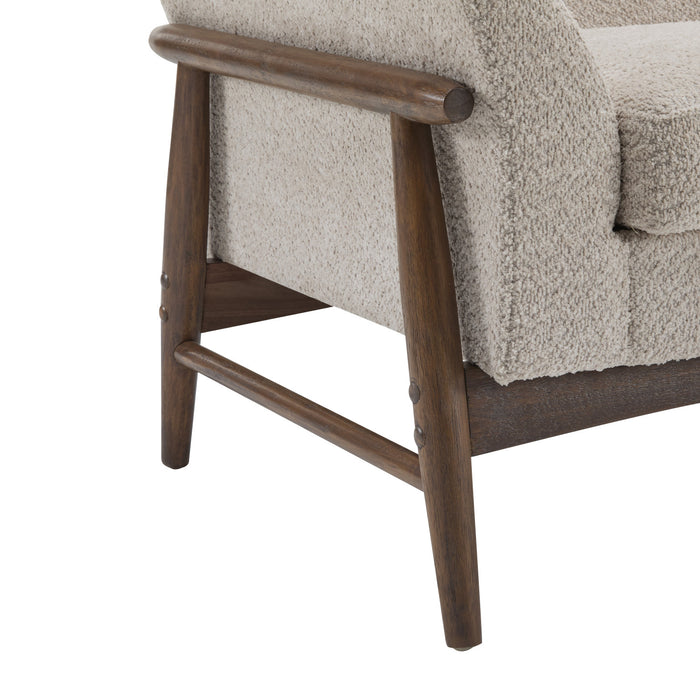 Harper Canape deux places compact moderne en tissu, amande