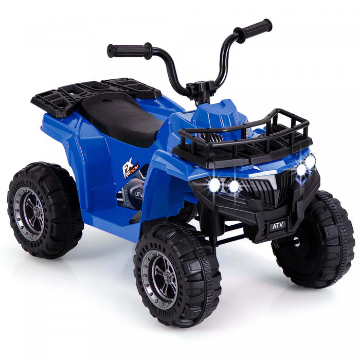 Costway Kids Ride Sur Atv Electrique 6v 4 Roues Quad Car Avec Un Bouton De Demarrage Pneus De Bande De Roulement Marine