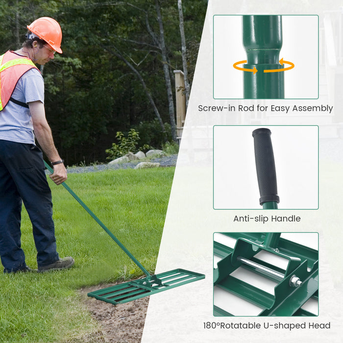 Costway Pelouse Nivelage Rake 36 \"x 10\" Outil De Pelouse De Niveau Pour Jardin Arriere-cour / Pelouse