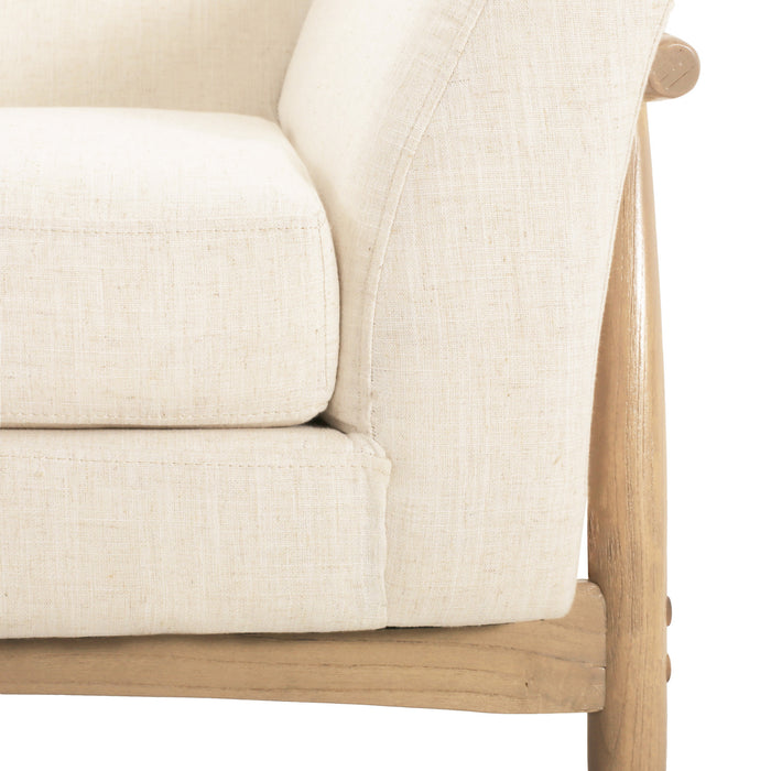 Harper Canape deux places compact moderne en tissu, beige