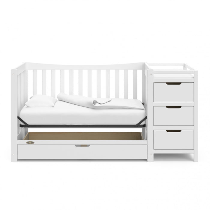 Graco Remi Lit de bebe convertible 4-en-1 avec table a langer - Blanc