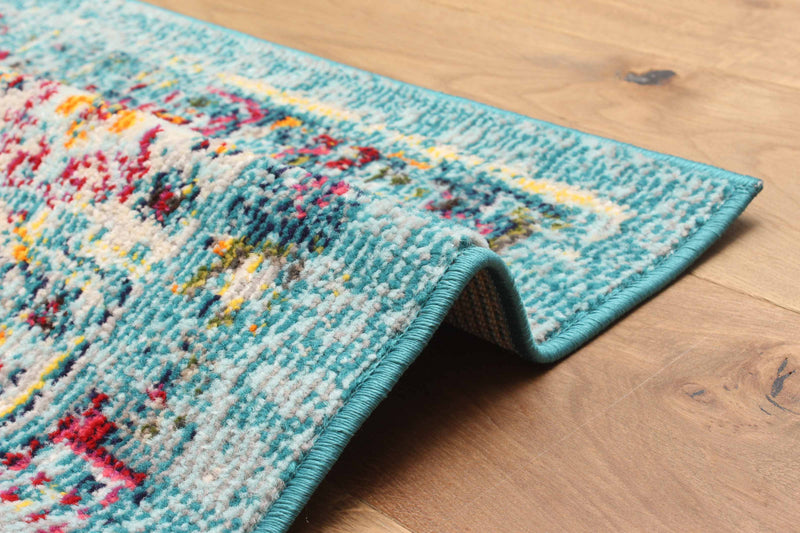 Tapis Traditionnel Jasmine 5'0\" x 8'0\" en Bleu