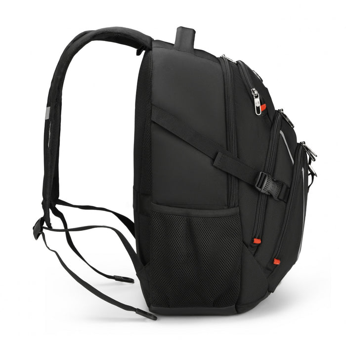 Sac a dos scolaire Swissdigital Kappel – Sac pour ordinateur portable de 17\", SDD Finder, systeme Add-A-Bag, bord reflechissant, multi-poches, ergonomique