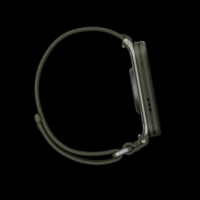 Montre intelligente Garmin Venu X1 Moss legere - Suivi exterieur, boitier en titane, bracelet ComfortFit, surveillance de la sante, commandes vocales, stockage de musique
