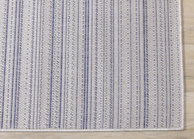 Carpette Cabana à rayures texturées pour l'extérieur - 5 pi 3 po x 7 pi 7 po