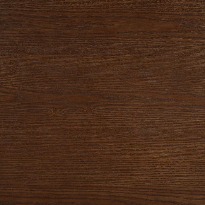 Table a manger industrielle moderne Jett 63 pouces avec base piedestal MDF et fer, brun