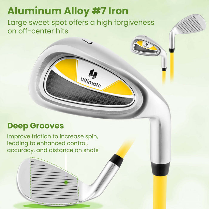 Ultimate Junior Golf Club Set Pour Enfants Comprend 165cc # 3 Fairway Wood Et # 7 Iron Yellow
