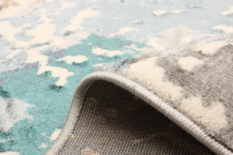 Carpette Aura bleu sarcelle - 8 pi 0 po x 10 pi 0 po