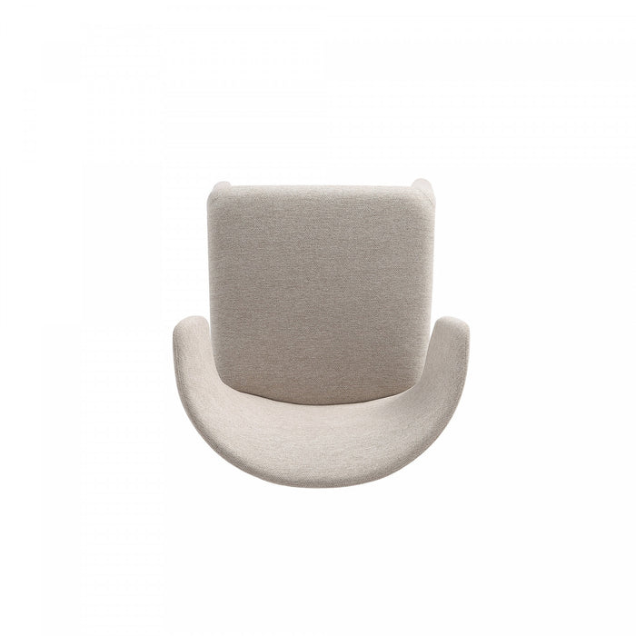 Chaise de salle a manger Conrad style milieu du siecle moderne, rembourree, coloris ble – Lot de 4