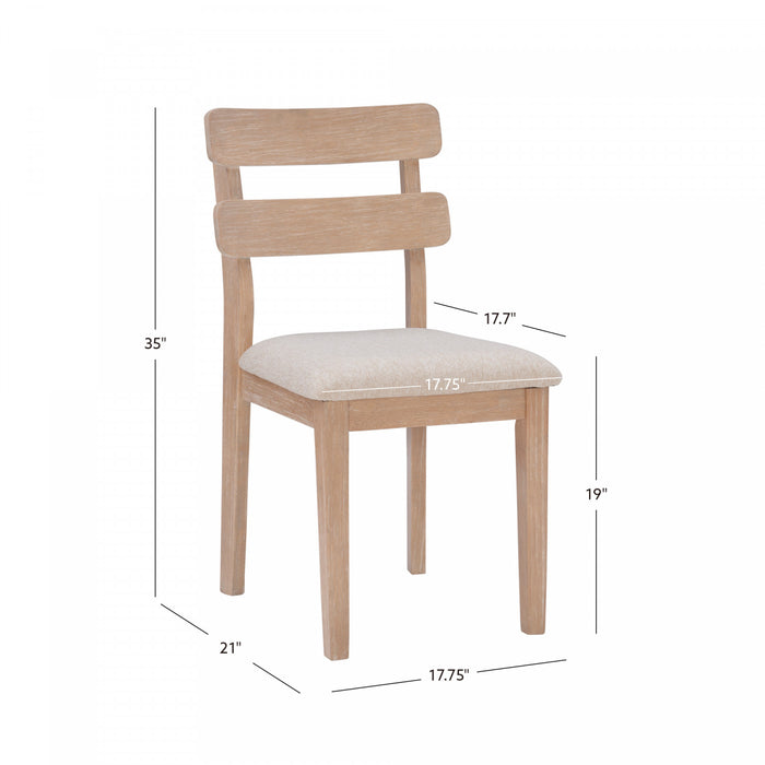 Chaise de salle à manger Drury en tissu naturel - ensemble de 2