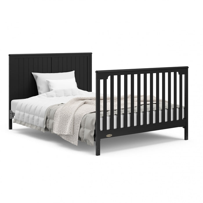 Graco Hadley Lit de bebe convertible 5-en-1 avec table a langer et tiroir - Noir