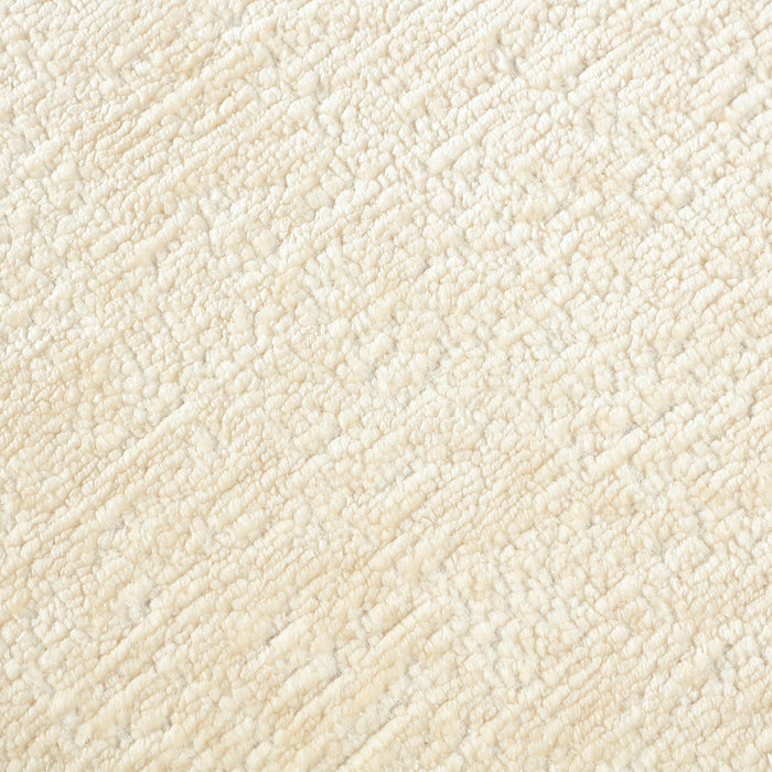 Tabouret d’appoint Tribeca style mid-century moderne en chenille creme