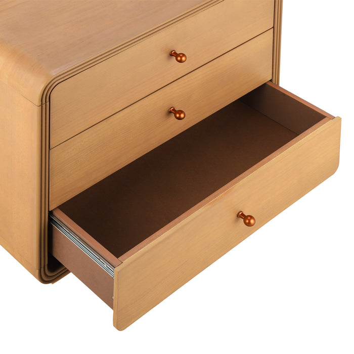 Sophia Table de Nuit Moderne avec Rangement et Tiroir, Naturel
